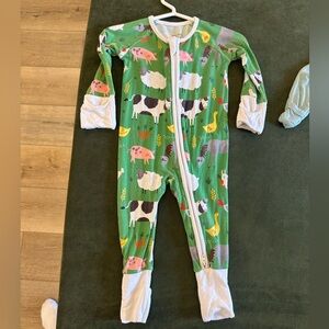 Little Sleepies 0-3 mo, farm animal print
